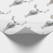 Witte rendierwrapppapier cadeaupapier (Hoek)
