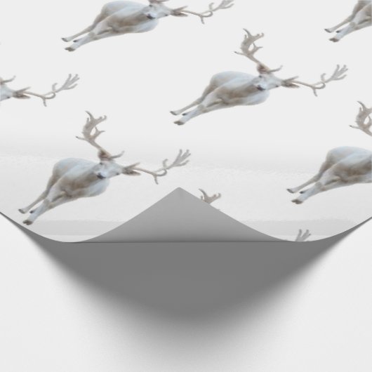 Witte rendierwrapppapier cadeaupapier (Hoek)