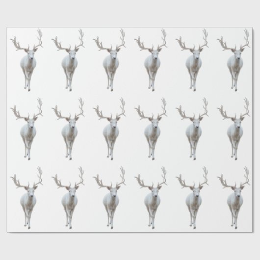Witte rendierwrapppapier cadeaupapier (Vlak)