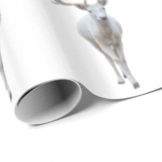 Witte rendierwrapppapier cadeaupapier (Rol Hoek)