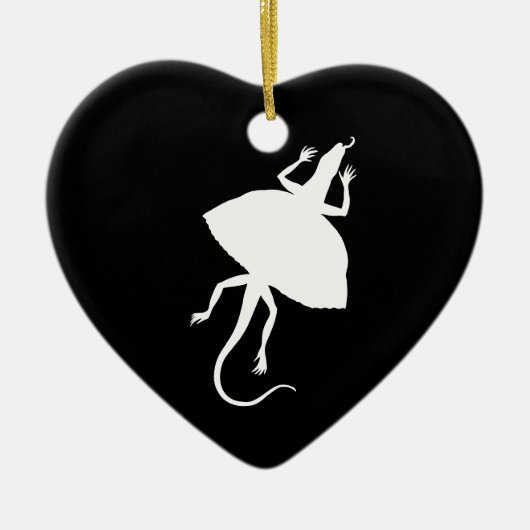 Witte reptiel keramisch ornament (Voorkant)