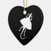 Witte reptiel keramisch ornament (Links)