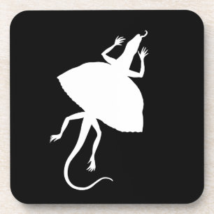 Witte reptiel onderzetter