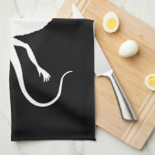 Witte reptiel theedoek (Quarter Fold)