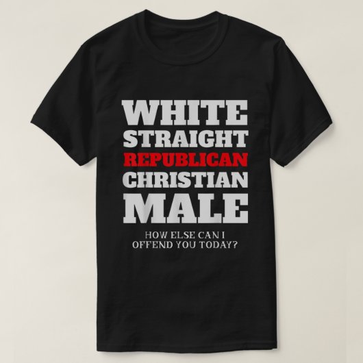 Witte, republikeinse Christelijke man T-shirt (Design voorkant)