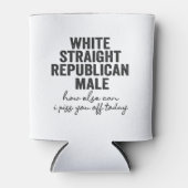 Witte, republikeinse mannetjesrepubliek blikjeskoeler (Voorkant)