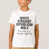 Witte, republikeinse mannetjesrepubliek t-shirt (Voorkant)