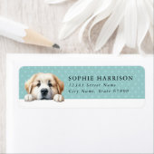 Witte Retriever Dog Retouradres Labels (Insitu)