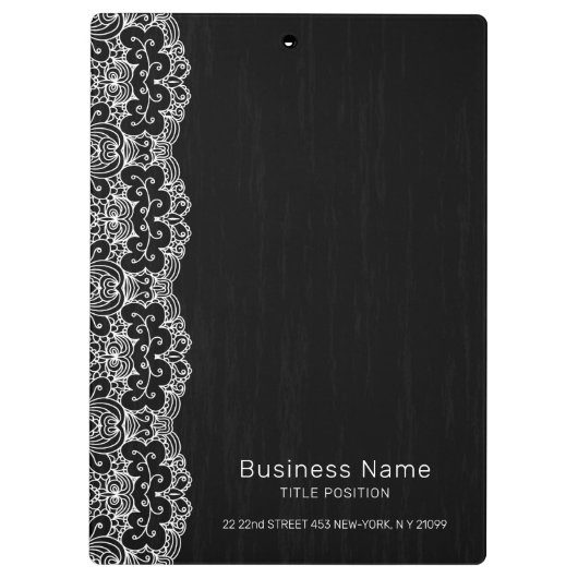 Witte retro kant klembord (Achterkant)