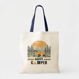 Witte Retro  Mountain Adventure Camper Van Tote Bag