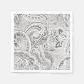 Witte Retro Paisley Bandanna/Bandana Servetten (Voorkant)