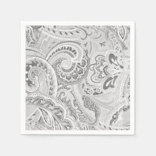 Witte Retro Paisley Bandanna/Bandana Servetten