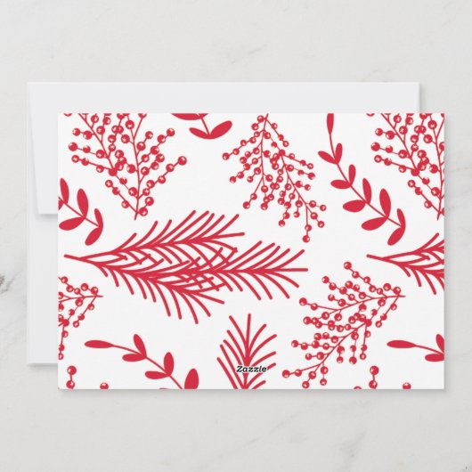 Witte Retro Script Merry Everything Foto Feestdagenkaart (Achterkant)