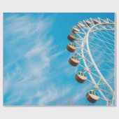 Witte reuzenrad onder duidelijke hemel in de ochte cadeaupapier (Vlak)