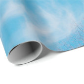 Witte reuzenrad onder duidelijke hemel in de ochte cadeaupapier (Rol Hoek)