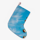 Witte reuzenrad onder duidelijke hemel in de ochte kleine kerstsok (Voorkant (Hangend))