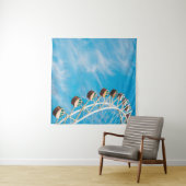 Witte reuzenrad onder duidelijke hemel in de ochte wandkleed (In Situ (horizontaal))