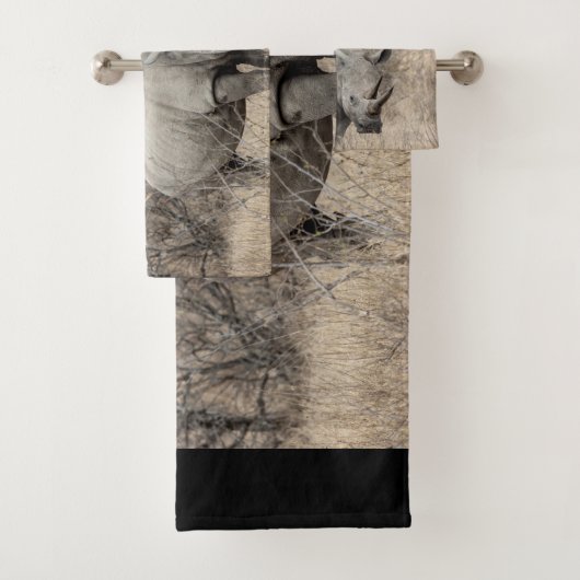Witte Rhino Bad Handdoek (Insitu)