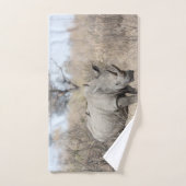 Witte Rhino Bad Handdoek (Handdoek)