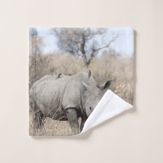 Witte Rhino Bad Handdoek (Wasdoekje)