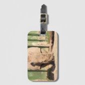 Witte Rhino Bagagelabel (Voorkant (verticaal))