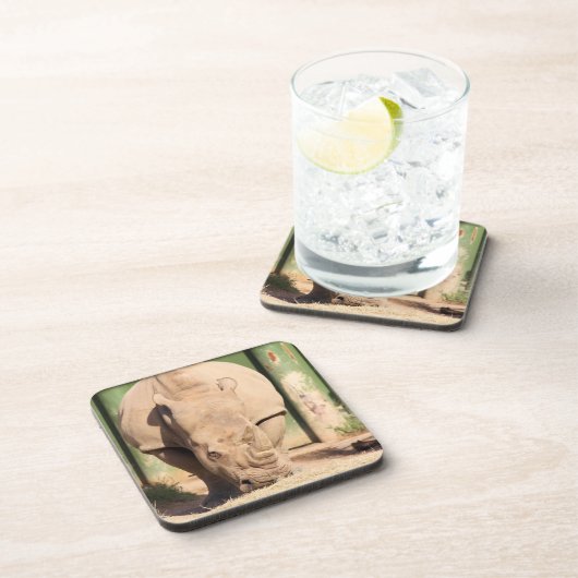 Witte Rhino Bier Onderzetter (Rechterzijde)