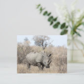 Witte Rhino Briefkaart (Staand voorkant)