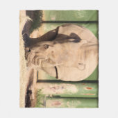 Witte Rhino Fleece Deken (Voorkant)