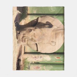 Witte Rhino Fleece Deken