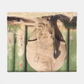 Witte Rhino Fleece Deken (Voorkant (Horizontaal))