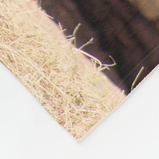 Witte Rhino Fleece Deken (Hoek)