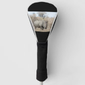 Witte Rhino Golfheadcover (Voorkant)