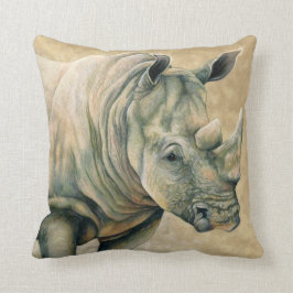 Witte Rhino Kussen