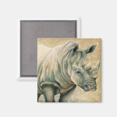 Witte Rhino Magneet (Voorkant / Achterkant)