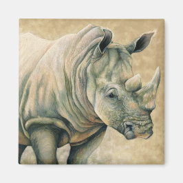 Witte Rhino Magneet
