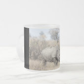 Witte Rhino Matglas Koffiemok (Voorkant links)