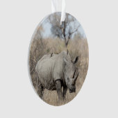 Witte Rhino Ornament (voorkant)