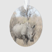 Witte Rhino Ornament (voorkant)