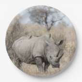 Witte Rhino Papieren Bordje (Voorkant)