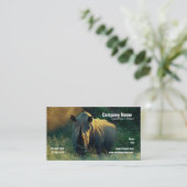 witte rhino safari profielkaarten - aanpasbaar visitekaartje (Staand voorkant)