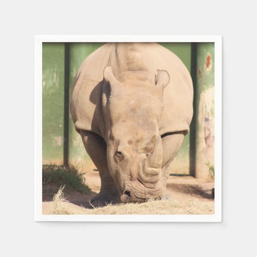 Witte rhino servet (Voorkant)