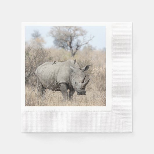 Witte Rhino Servet (Voorkant)