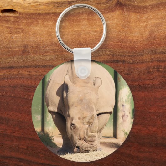 Witte rhino sleutelhanger (Voorkant)