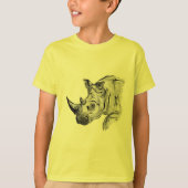 witte rhino t-shirt (Voorkant)