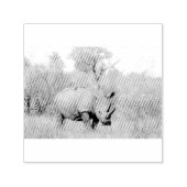 Witte Rhino Zelfinktende Stempel (Design)