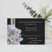 witte rhododendronbloemen RSVP-kaart Kaart (Staand voorkant)