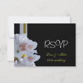 witte rhododendronbloemen RSVP-kaart Kaart (Achterkant)