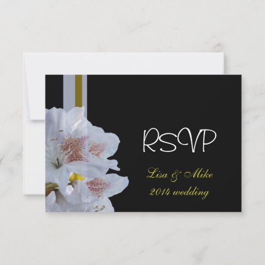 witte rhododendronbloemen RSVP-kaart Kaart (Achterkant)