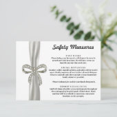 Witte Ribbon Diamond Bow veiligheidsmaatregelen Informatiekaartje (Staand voorkant)