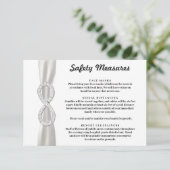 Witte Ribbon Diamond Infinity veiligheidsmaatregel Informatiekaartje (Staand voorkant)
